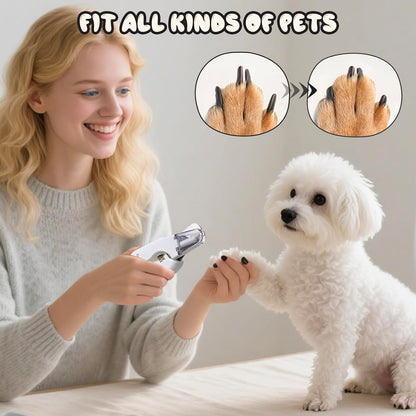 2-In-1 Dog Nail Trimmers & Dog Nail Grinder, Dog Nail Clippers with 2 LED Lights & Safety Guard, USB Rechargeable, Multiple Grinding Methods for Small, Medium, and Large Dogs & Cats (White)
